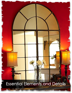Arched door with chandelier